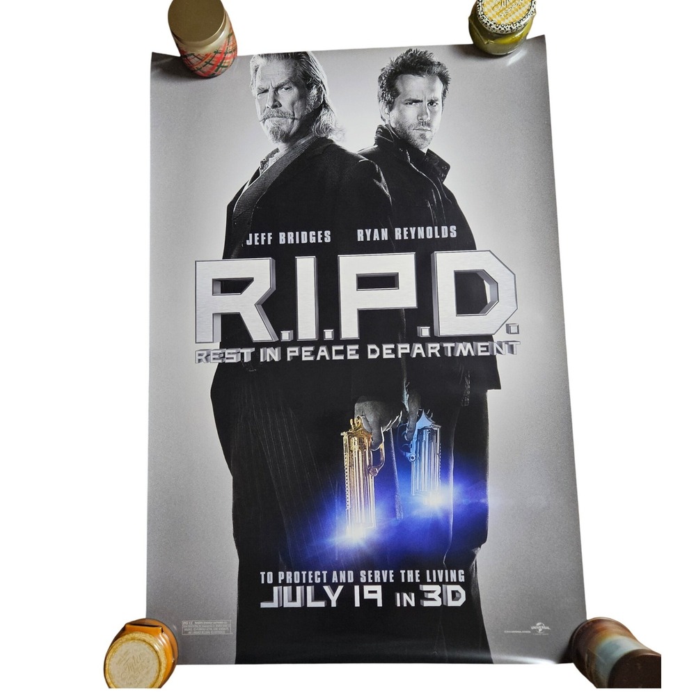 R.I.P.D. 2013 Original Movie Poster 27x40 Jeff Bridges‎ Ryan Reynolds D/S